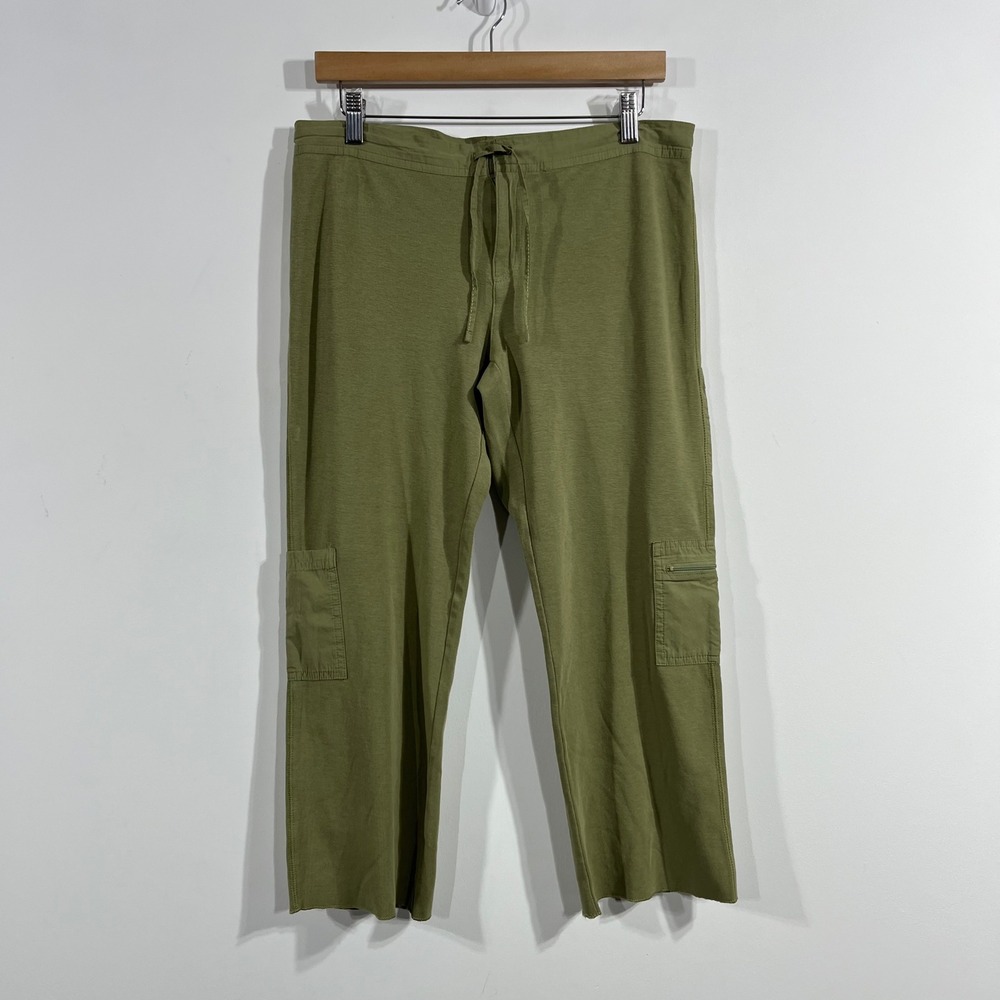 Gap Y2K Granola Olive Green Cargo Pants Drawstring Womens Small Boho Baggy 90s
